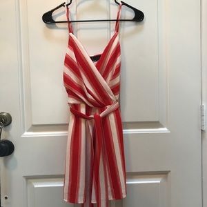 Red- and White-Striped Romper